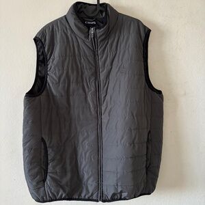Chaps Quilted Lightweight Packable Vest Men's Dark Grey XL NWOT